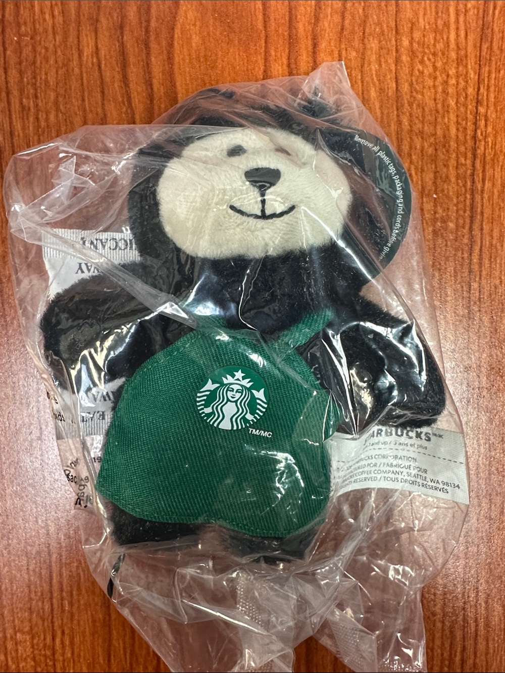 Starbucks Plush Bearista Barista Cat 2026 Keychain Black Green NWT
